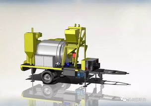 可移動小型瀝青制造機3d數(shù)模圖紙 solidworks設(shè)計